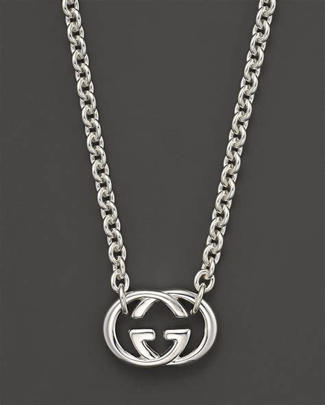 gucci necklace mens gold|gucci silver britt necklace men's.